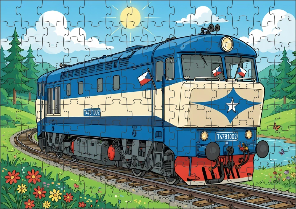 Moon River lokomotiva T478 Puzzle 500 dílků