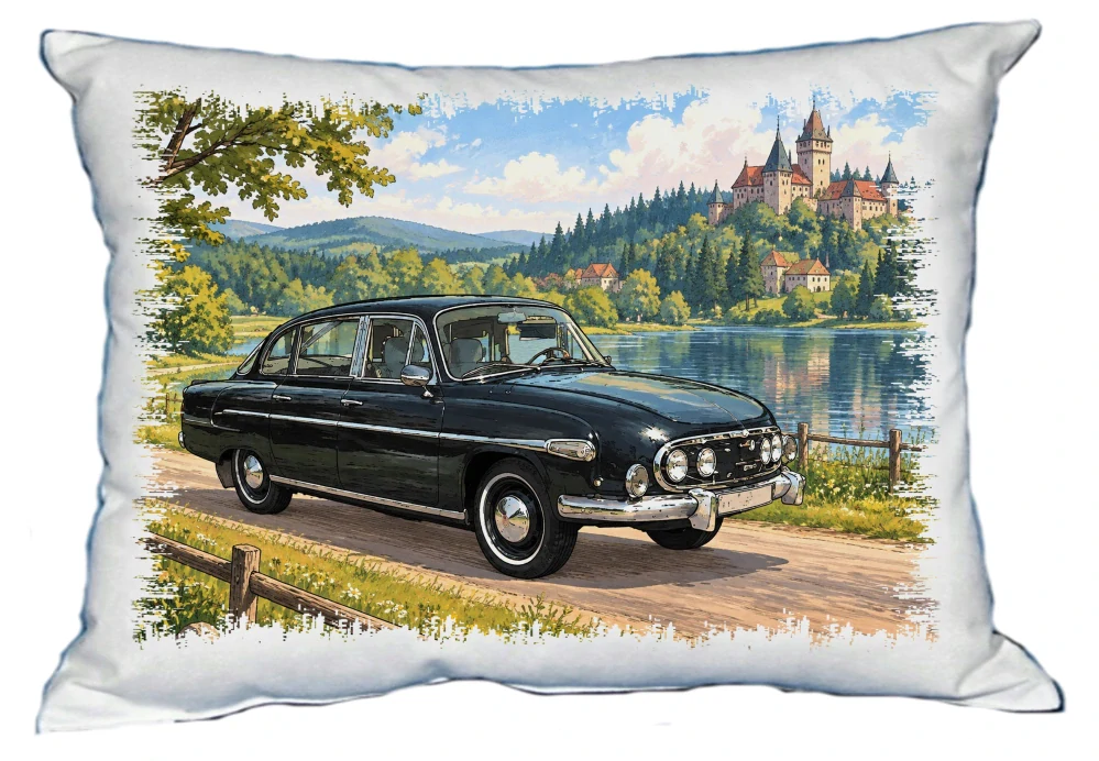 Moon River Český veterán z Kopřivnice polštářek 30 x 40 cm