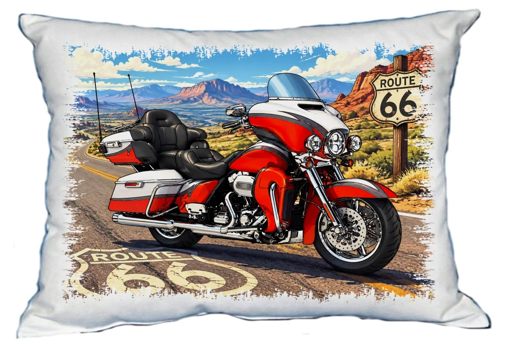 Moon River Harley ROUTE 66 polštářek 30 x 40 cm