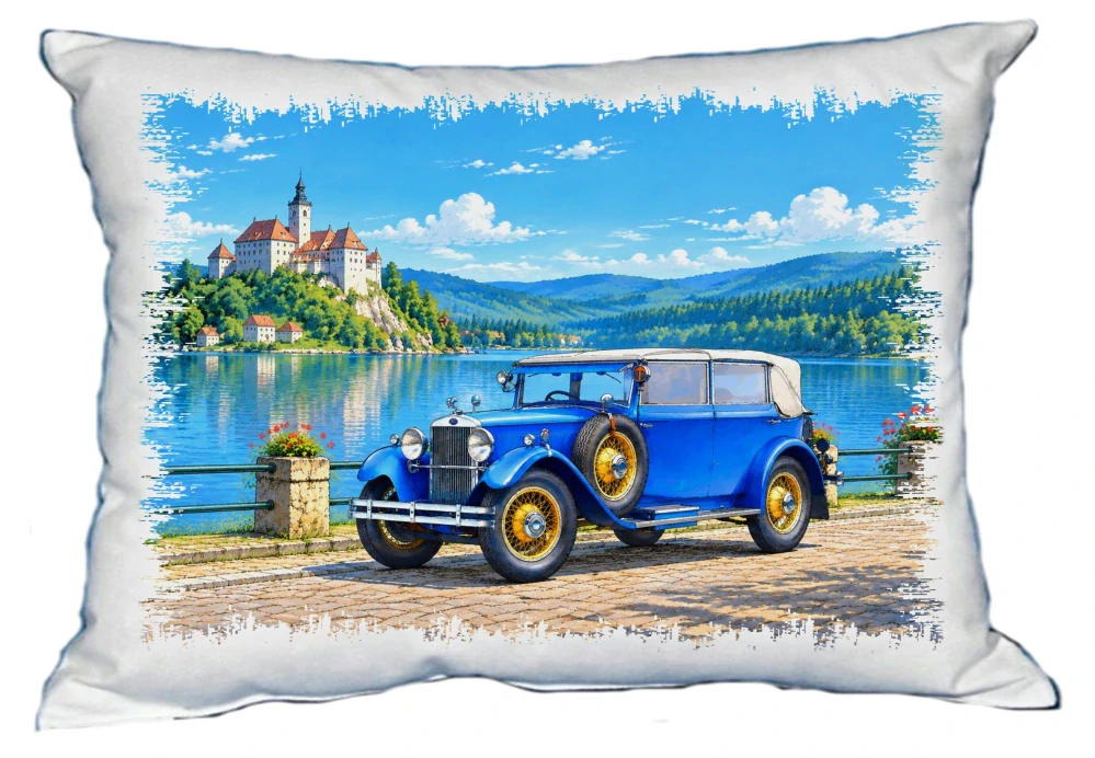 Moon River České auto veterán č. 07 polštářek 30 x 40 cm