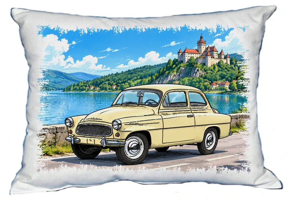Moon River České auto veterán č. 08 polštářek 30 x 40 cm