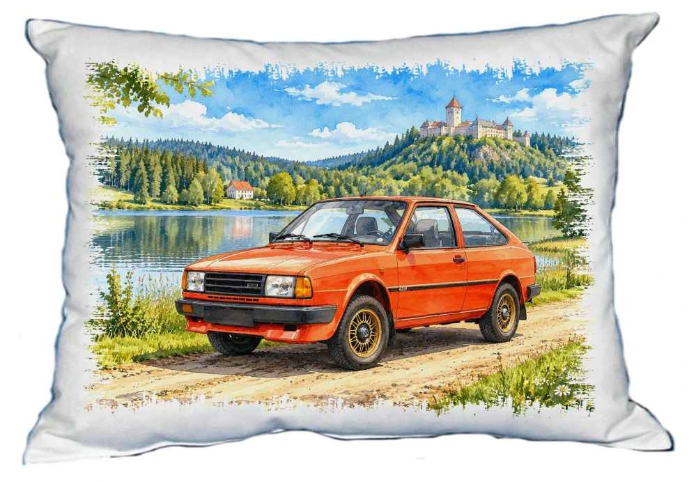 Moon River České auto veterán č. 13 polštářek 30 x 40 cm