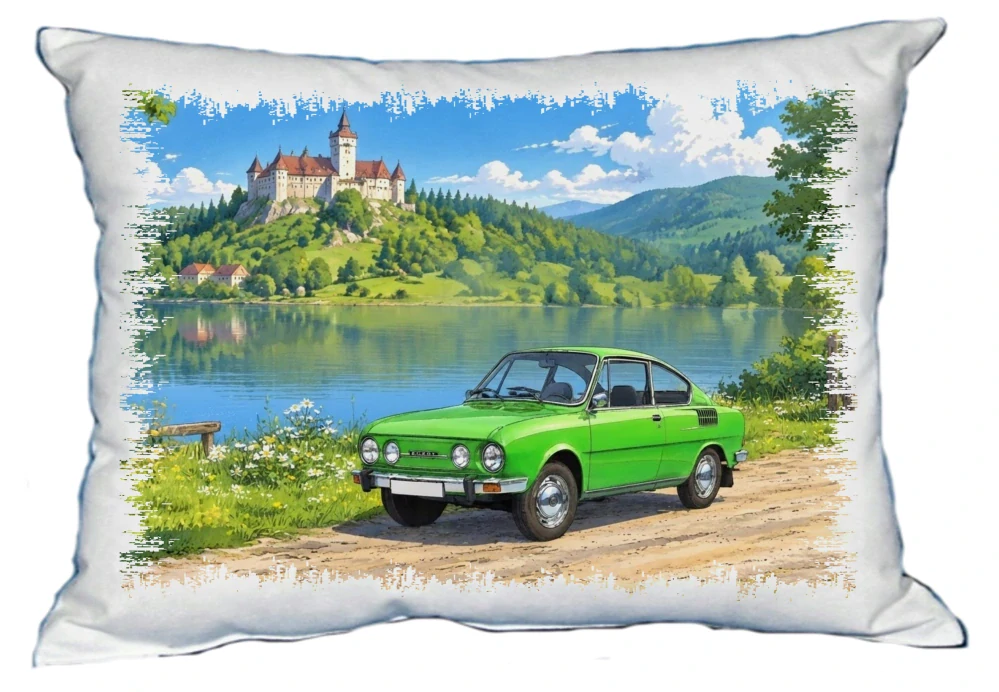 Moon River České auto veterán č. 15 polštářek 30 x 40 cm