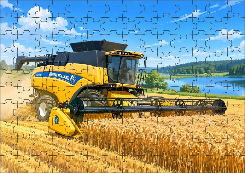 Moon River NEW HOLLAND kombajn puzzle 120 dílků