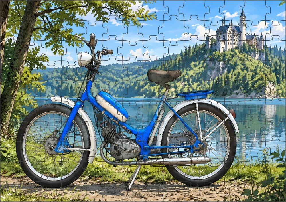 Moon River Česká motorka veterán č. 06 puzzle 300 dílků