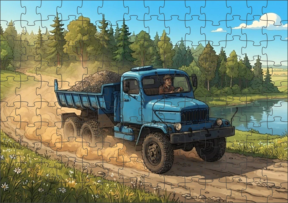 Moon River PRAGA V3S nákladní auto puzzle 300 dílků