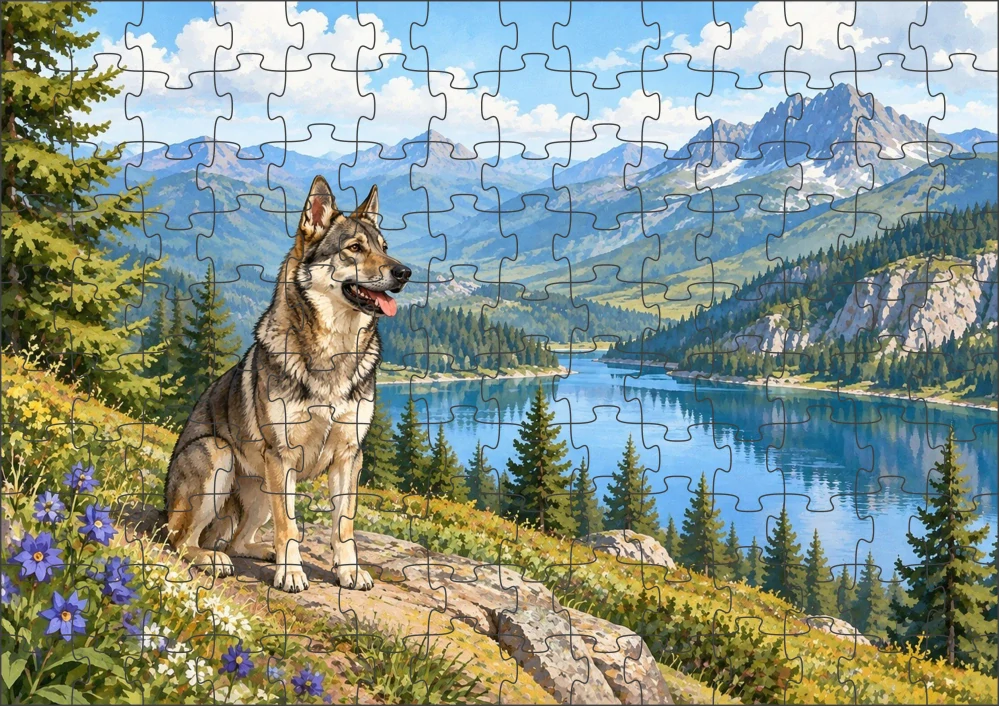 Moon River Československý vlčák Puzzle 120 dílků