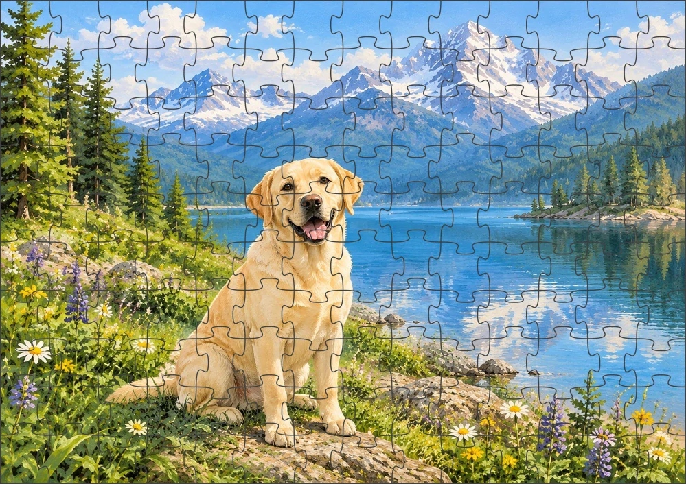 Moon River Labradorský retrívr Puzzle 300 dílků