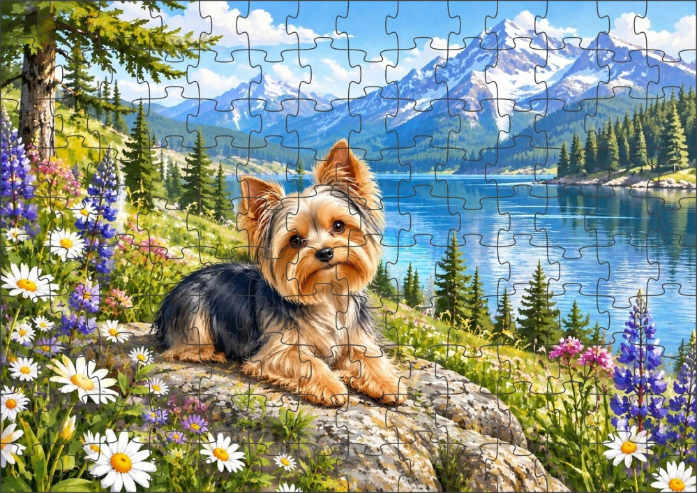 Moon River Jorkšírský teriér Puzzle 300 dílků