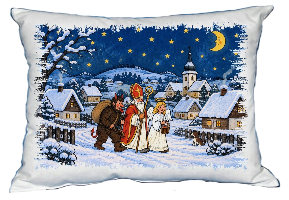 Moon River Čert , Mikuláš , Anděl V. polštářek 30 x 40 cm