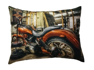 Moon River polštář s motorkou Harley 30x40 cm