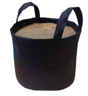 Moon River textilní květináč na brambory černý 35 x 35 cm objem 33 l 