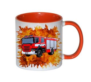 Moon River SCANIA CAS 20 HASIČI  hrneček s hasičským autem  obsah 330 ml