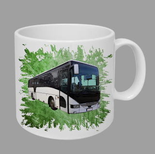Moon River Iveco Arway hrnek s autobusem zelený obsah 330 ml