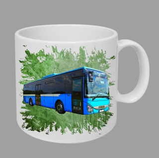 Moon River Iveco Crossway LE Blue hrnek s autobusem zelený obsah 330 ml