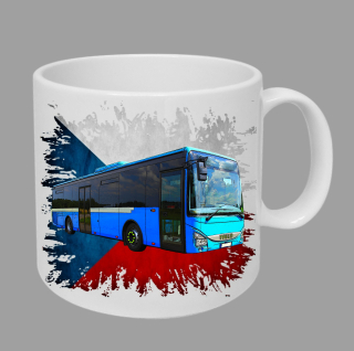 Moon River Iveco Crossway LE Blue hrnek s autobusem vlajka obsah 330 ml