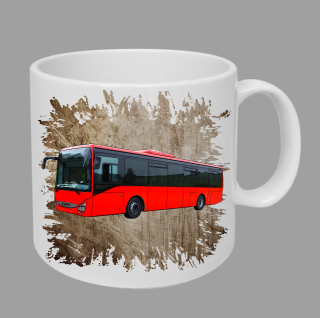 Moon River Iveco Crossway LE Red hrnek s autobusem hnědý obsah 330 ml