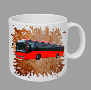 Moon River Iveco Crossway LE Red hrnek s autobusem oranžový obsah 330 ml
