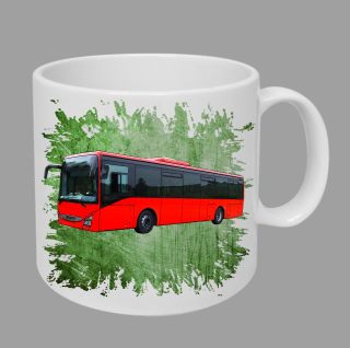 Moon River Iveco Crossway LE Red hrnek s autobusem zelený obsah 330 ml