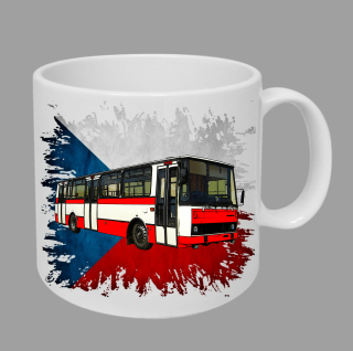 Moon River Karosa B 723 hrnek s autobusem vlajka obsah 330 ml