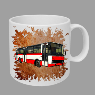 Moon River Karosa B 723 hrnek s autobusem oranžový obsah 330 ml