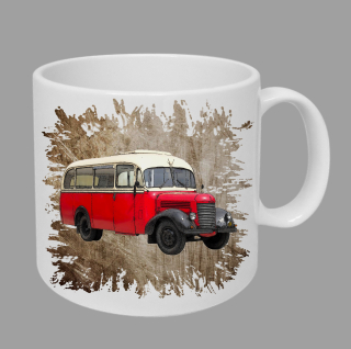 Moon River Praga RND hrnek s autobusem hnědý obsah 330 ml