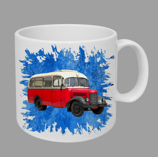 Moon River Praga RND hrnek s autobusem modrý obsah 330 ml