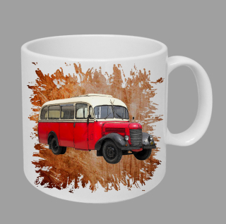 Moon River Praga RND hrnek s autobusem oranžový obsah 330 ml