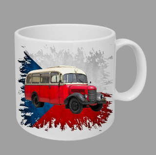Moon River Praga RND hrnek s autobusem vlajka obsah 330 ml