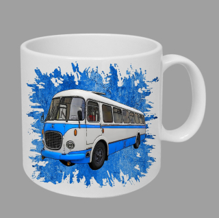 Moon River Škoda RTO 706 hrnek s autobusem modrý obsah 330 ml