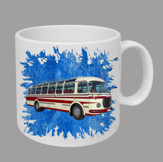 Moon River Škoda RTO 706 II  hrnek s autobusem modrý obsah 330 ml