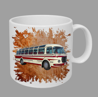 Moon River Škoda RTO 706 II  hrnek s autobusem oranžový obsah 330 ml
