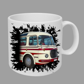 Moon River Škoda RTO 706 II  hrnek s autobusem černý obsah 330 ml