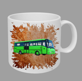 Moon River SOR C hrnek s autobusem oranžový obsah 330 ml