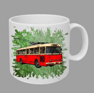 Moon River Škoda trolejbus hrnek s trolejbusem zelený obsah 330 ml