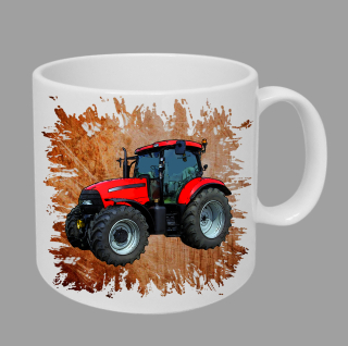 Moon River CASE IH 140 hrnek s traktorem oranžový obsah 330 ml