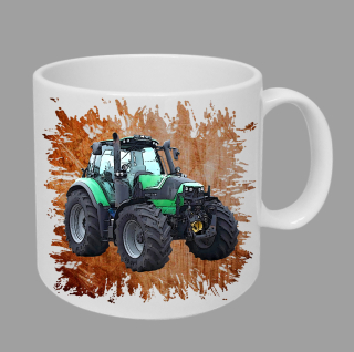 Moon River Deutz-Fahr 6160 hrnek s traktorem oranžový obsah 330 ml