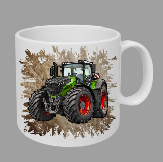 Moon River Fendt 1000 Vario  hrnek s traktorem hnědý obsah 330 ml