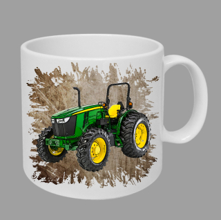 Moon River John Deere 5075M hrnek s traktorem hnědý obsah 330 ml