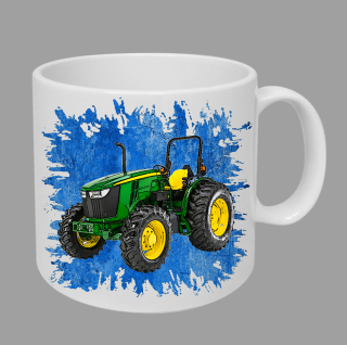Moon River John Deere 5075M hrnek s traktorem modrý obsah 330 ml