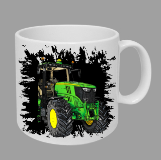 Moon River John Deere 6210R  hrnek s traktorem černý obsah 330 ml