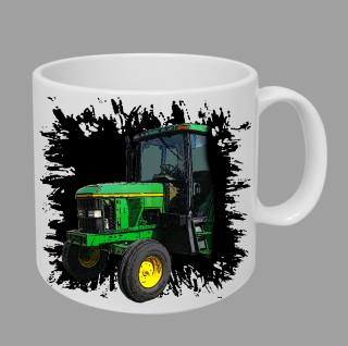 Moon River John Deere 6400  hrnek s traktorem černý obsah 330 ml