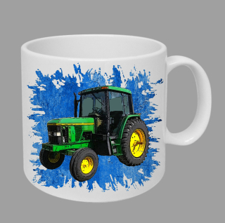 Moon River John Deere 6400  hrnek s traktorem modrý obsah 330 ml