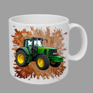Moon River John Deere 6930  hrnek s traktorem oranžový obsah 330 ml