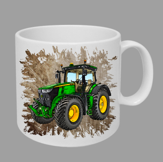 Moon River John Deere 7250R hrnek s traktorem hnědý obsah 330 ml