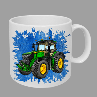Moon River John Deere 7250R hrnek s traktorem modrý obsah 330 ml