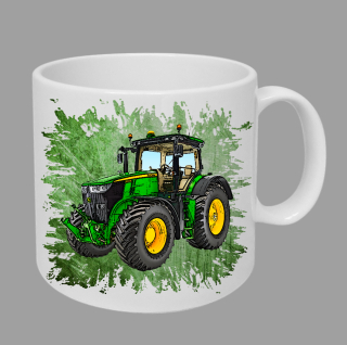 Moon River John Deere 7250R hrnek s traktorem zelený obsah 330 ml