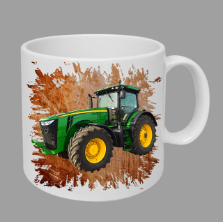 Moon River John Deere 8320R hrnek s traktorem oranžový obsah 330 ml