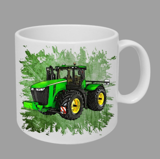 Moon River John Deere 9560R hrnek s traktorem zelený obsah 330 ml