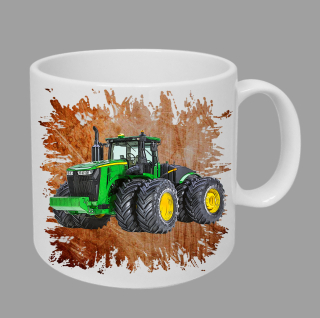 Moon River John Deere 9620R hrnek s traktorem oranžový obsah 330 ml